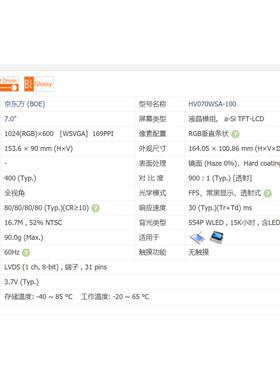 7寸A8T07液示0TN3晶屏719屏工业显屏