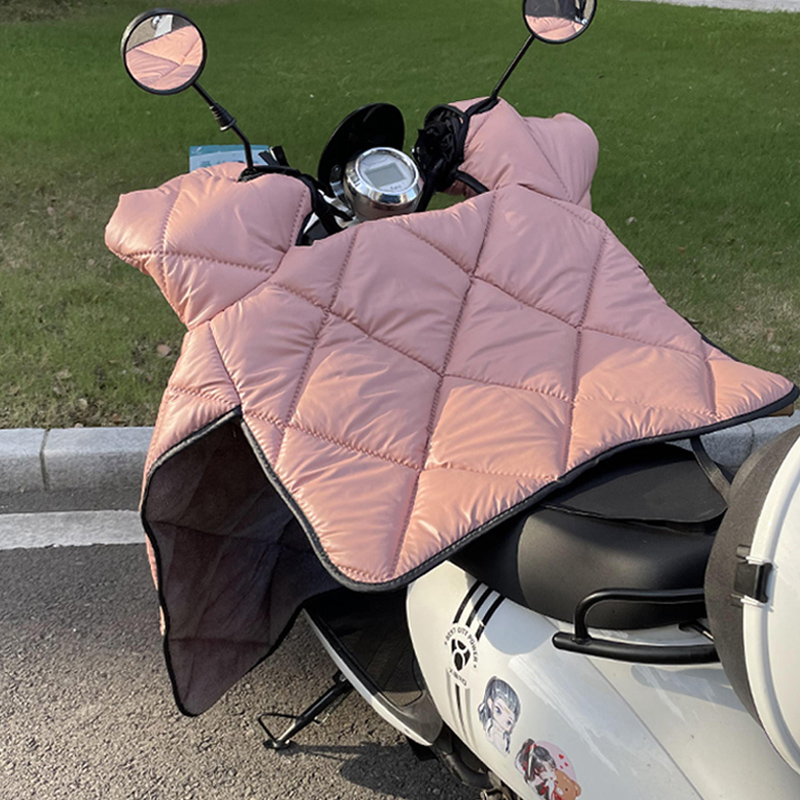 电动车挡风被冬季电瓶车挡风罩摩托车冬天通用防被风保暖加绒
