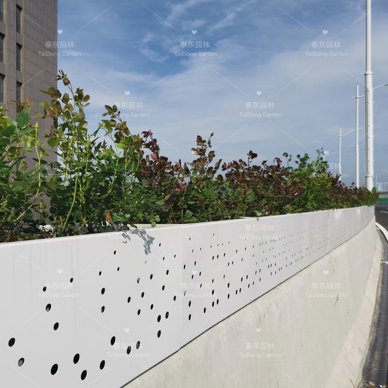 高架桥花盆桥梁景观绿化长方形花箱花槽市政道路pp花盆户外