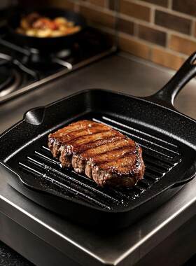 Nonstick Grill Pan, Griddle Pour Spouts Durable Skillet