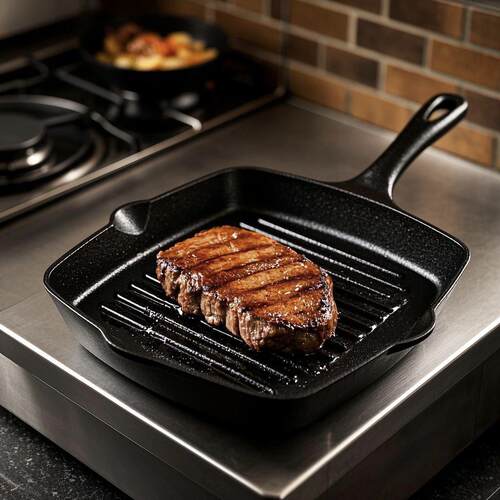 Nonstick Grill Pan, Griddle Pour Spouts Durable Skillet