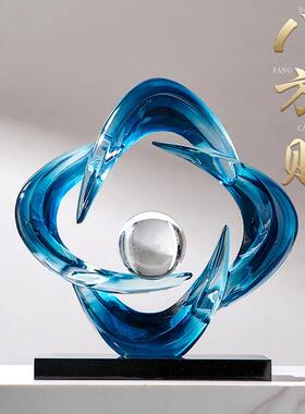 时来运转创意高级感客厅玄关家居饰品博古架办公室装饰摆件工艺品