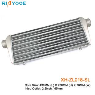 进气涡轮增压散热器改装 汽车中冷器通用430x230x76 65MM铝制管式