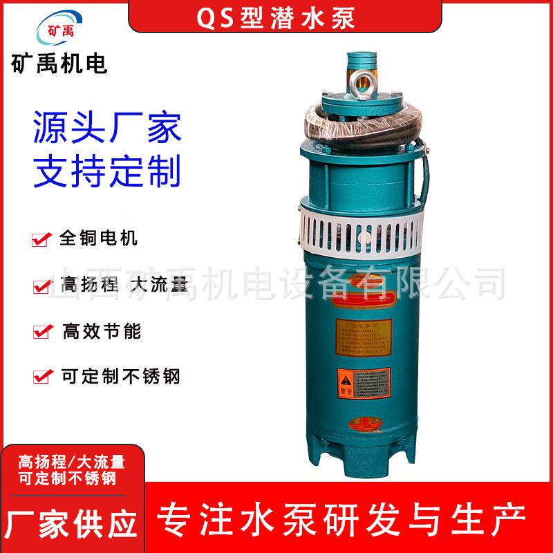 QS系列潜水泵音乐喷泉泵水浸式潜水泵不锈钢景观泵电动景观池水泵