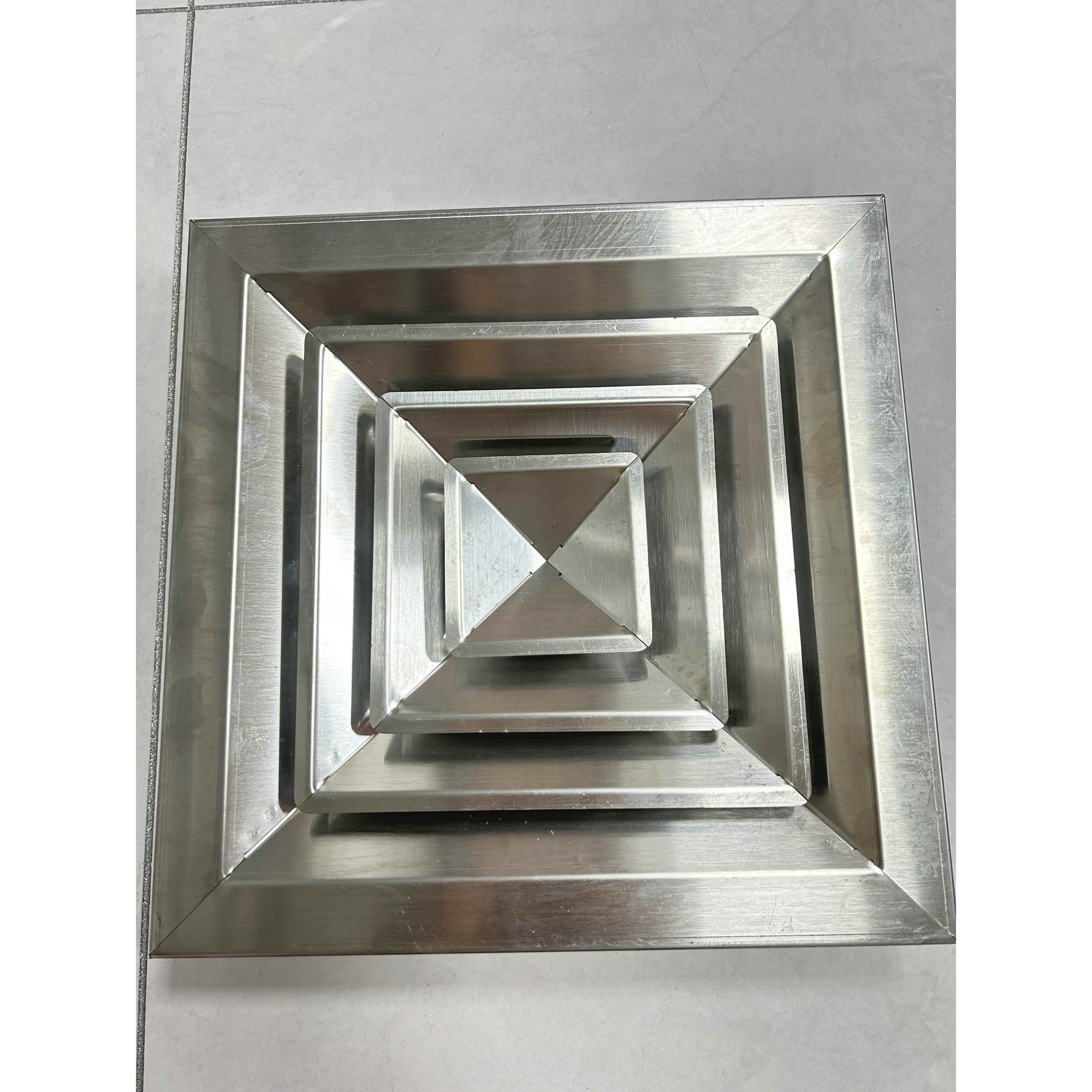 工厂直销304不锈钢扩散器可拆卸方形出风口百叶方形旋转扩散器