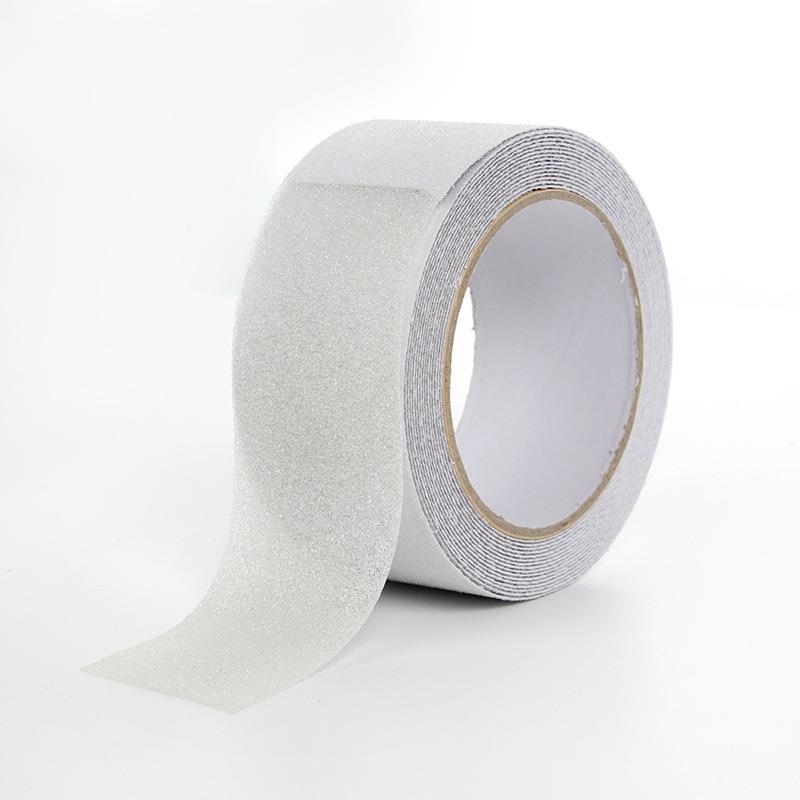 楼梯台阶 防滑胶带PVC 透明 砂面10CM白色防滑胶带地面自粘防滑条
