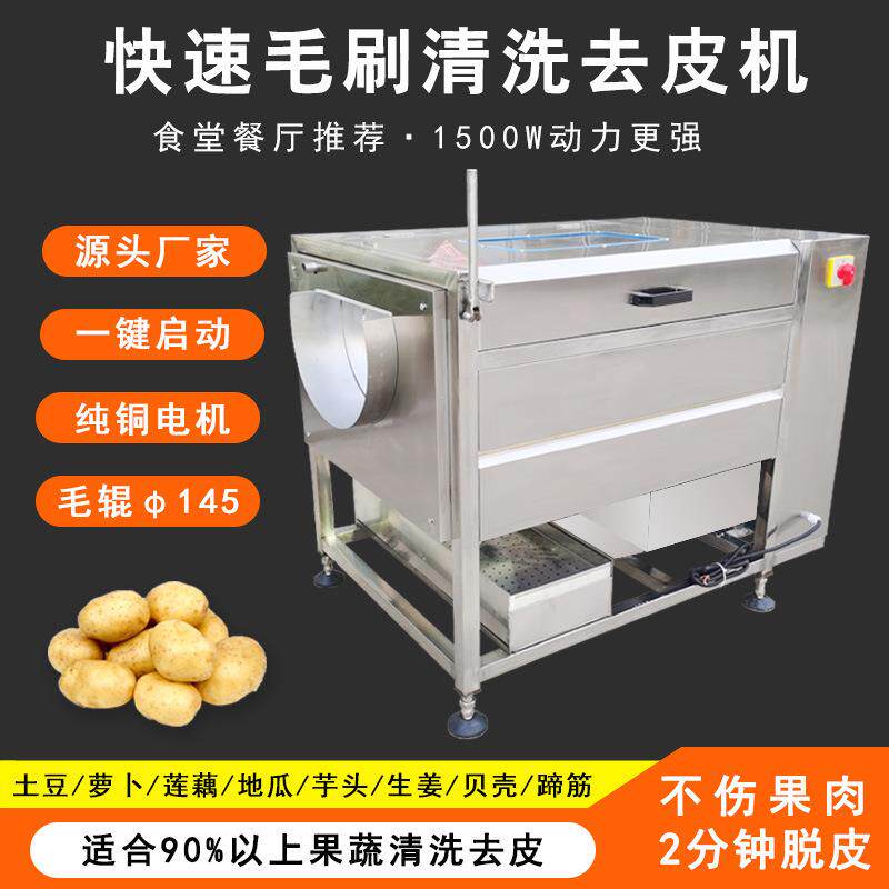 多功能清洗去皮机红薯生姜清洗机商用土豆清洗脱皮机果蔬去皮机器
