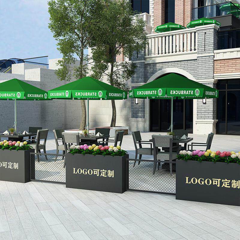 L7D户外不锈钢铁艺花箱组合售楼部商业街广场花坛隔断围栏花槽可