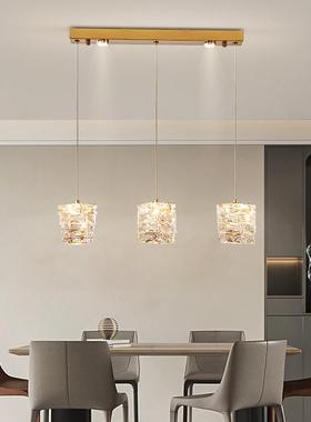 轻奢简餐厅吊灯水桌晶灯现代约个性三头餐饭71095厅吊吧台线灯中