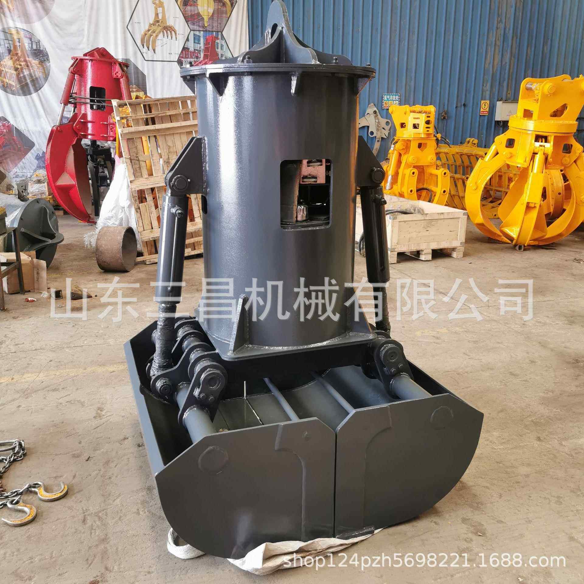5吨行车贝壳抓斗液压式双开门抓煤斗抓沙料贝壳斗厂家