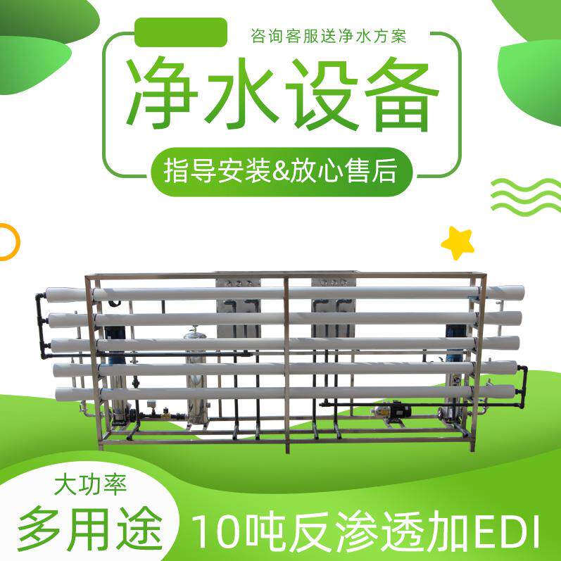 天津电厂蒸汽高压锅炉去离子水设备10吨th两级ro反渗透EDI超纯水