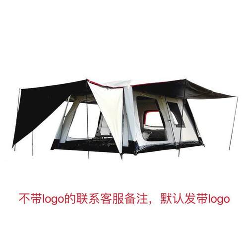 户外帐园营篷露0营帐篷8-OBY1人黑胶双层帐篷两室一厅野帐篷公帐