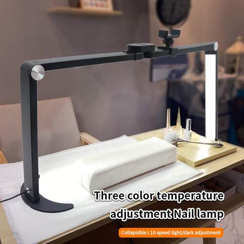 日本进口爆款桌面美甲补光灯美容院方形可折叠LED超亮台灯美容纹