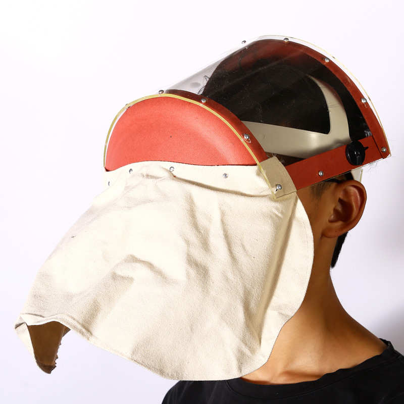 花护牌耐高温防护面罩披肩头戴防冲击隔热面屏透明防飞溅电焊面罩