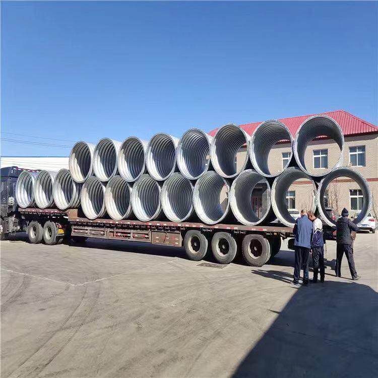 厂家拼装镀锌钢波纹管路桥隧道加固大口径钢波纹涵管轻便铁管