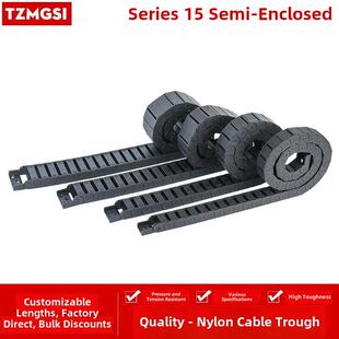 15X2015X3015X40半封闭式尼龙拖炼Tzmgs工程槽炼雕刻机床走线槽