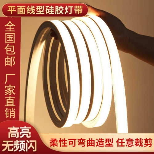 硅胶灯带套管24v低压户外防水亮化工程弯曲弧形线条灯柔性软灯条