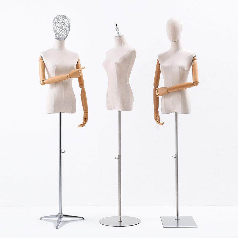 模特道具女服装店半身模特架高档韩版女装橱窗展示架带头假人人台