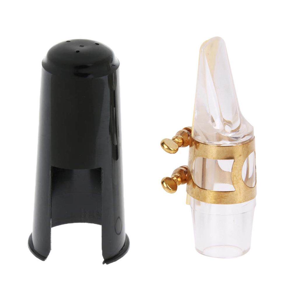 中音萨克斯透明笛头降E调水晶笛头嘴巴 吹嘴+帽+卡子+哨片乐器