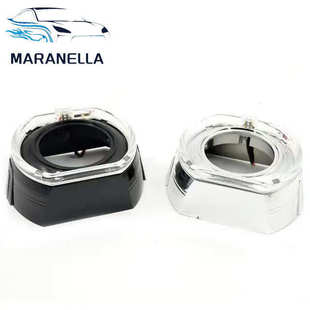 新款双色光导一体罩天使眼 2.5寸3.0寸汽车大灯装饰罩方形透镜LED