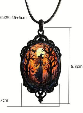 跨境 外贸 复古哥特式万圣节吊坠项链 厂家直销
