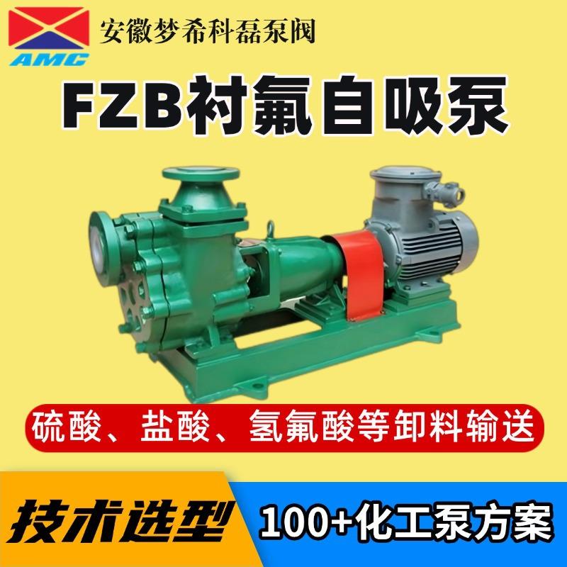 氟塑料泵FZB自吸衬氟化工泵无需灌泵衬四氟槽车卸料耐腐蚀自吸泵