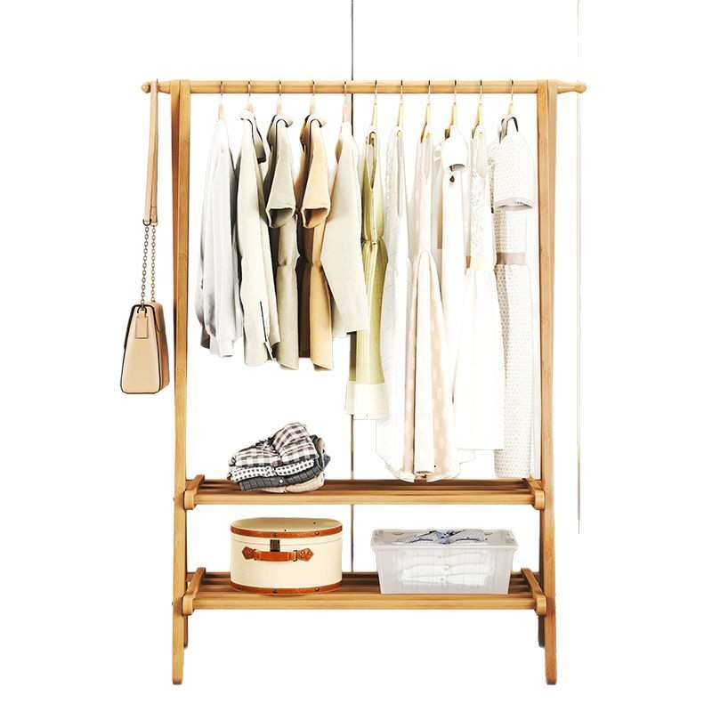 衣帽架落地卧室挂衣架客厅室内多功能家用置物架子实木挂衣服架子