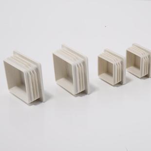 白色不锈钢方管堵头25X30X40X50内塞管塞盖帽封口封头盖塑料脚垫