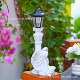 太阳能灯花园罗马柱天使装 乡村复古庭院天使六角灯摆件 饰摆件美式
