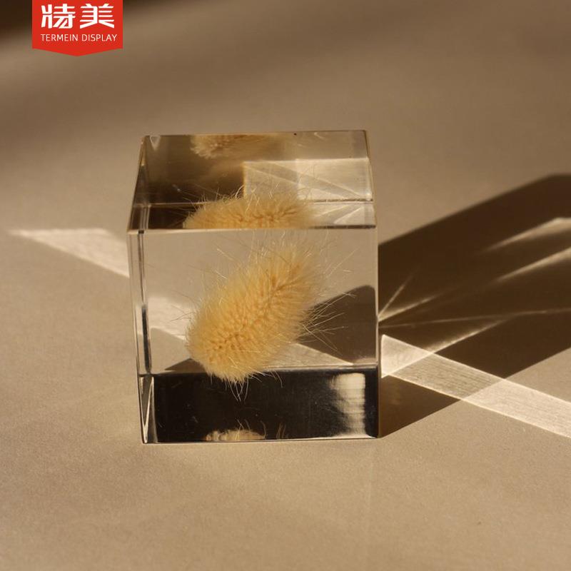 透明方块亚克力工艺品水晶摆件摆台内埋热压奖杯纪念品企业礼品