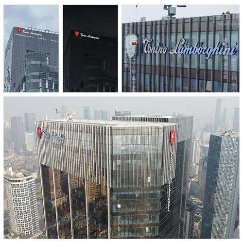 户外大型发光字酒店招牌logo楼顶大字广告牌不锈钢铝板包边灯箱字