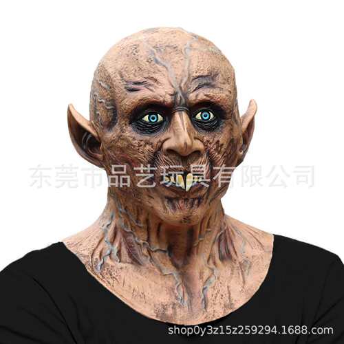 2025新款万圣节乳胶面具恐尖牙恶魔吸血鬼舞会派对cosplay装扮道
