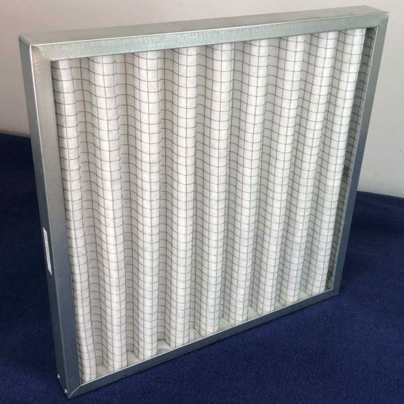 板式折叠过滤器过滤网 G4粗效铝框初效镀锌框空气过滤器