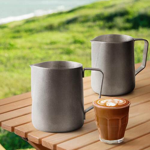 Outdoor Latte Art Equipment Milk Jug with Scale Stainless