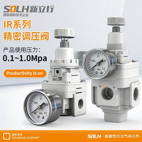 IR2000-02气动减压阀精密调压空气稳压阀SOLH新立行压力调节阀