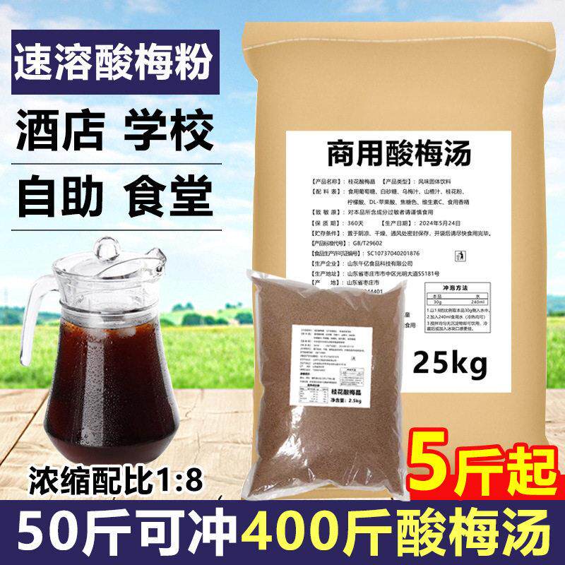 商用酸梅晶酸梅汤原料包夏季速溶冲饮固体饮料酸梅粉浓缩免煮厂家
