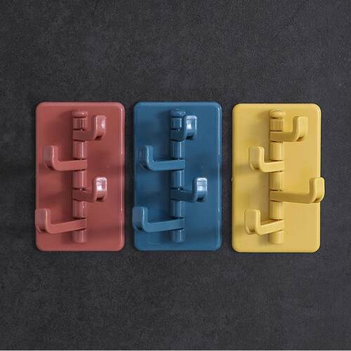 Creative Four-Section Rotating Accordion Adhesive Hooks for