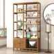 博古架新中式 置物架中国风家用客厅落地多层茶室茶叶茶具展示柜子