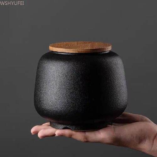 Big Ceramic Personalized Urn, Japanese Retro Style