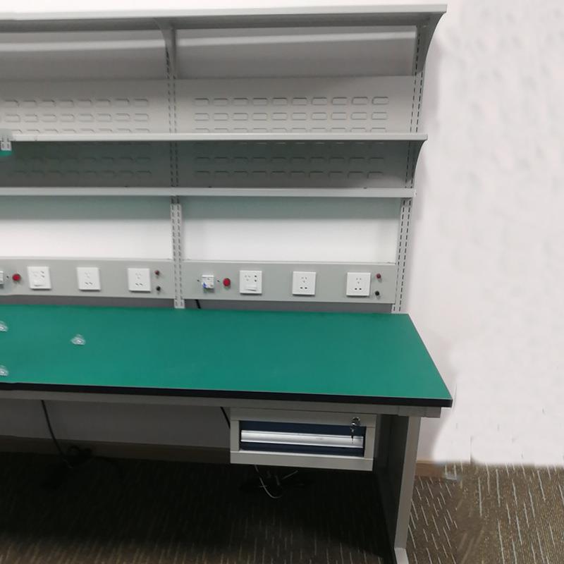 厂家制作检验测试防静电工作台工厂用带挂板带抽屉防静电工作台