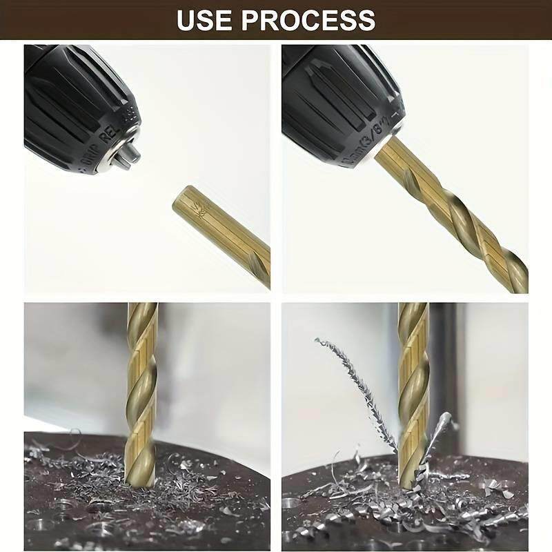 厂家供应 工业级全磨小麻花钻头 60PC高速钢圆柄号码钻头铁盒