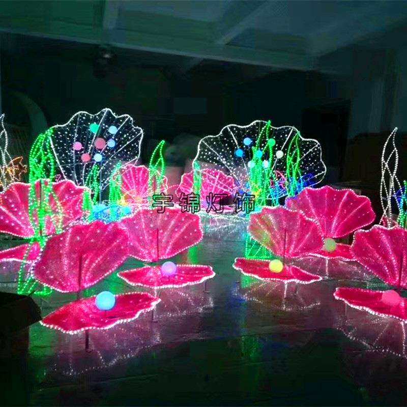 宇锦主题海洋滴胶贝壳 海豚灯 LED造型灯 梦幻灯光节新品