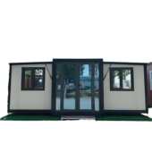 爆款 打包房拓展箱房可移动膨胀折叠房厂 外贸工地活动房双翼折叠式