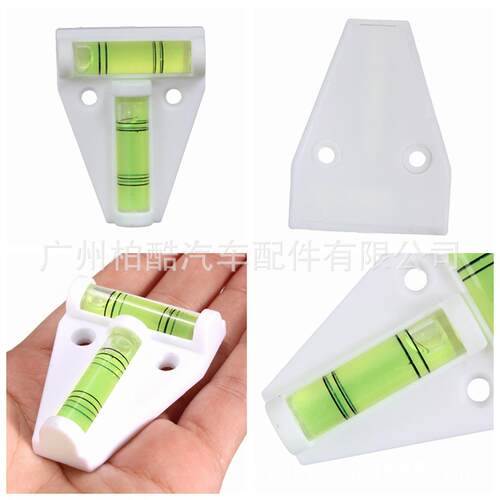 外贸热销水泡水平仪车身改装配件安装调试白色T型迷你汽车水平仪