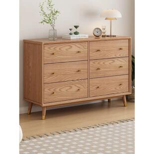 欧实木白蜡木五斗柜六柜现662 简约原北木风卧室斗系列多功代能储