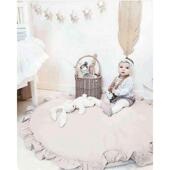 ins爆款 饰宝宝游戏毯花边纯色爬行垫帐幔垫子 北欧儿童房装