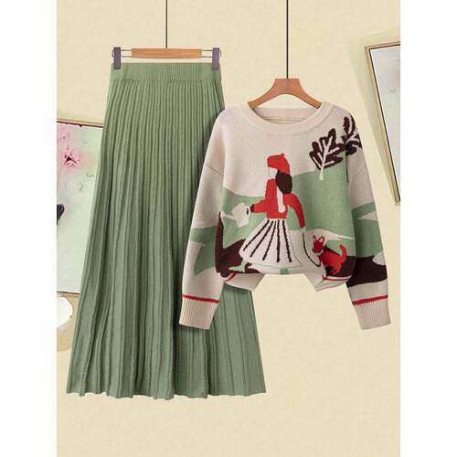 Z 11955 Girls fleece knit sweater 女童加绒针织毛衣跨境速