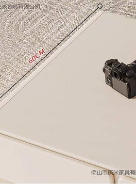 式奶油法风圆角白电视柜现代简约茶几sM2c2zsn型组合客厅极简家用