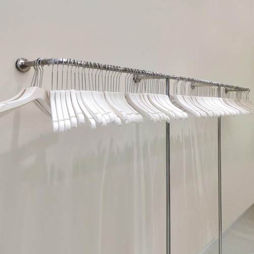 男童装女装服装店展示架上墙陈列架挂衣货架专用拉丝不锈钢壁挂式