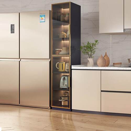 厨房夹缝收纳柜铝合金收纳柜冰箱边柜靠墙落地柜客厅置物柜餐柜